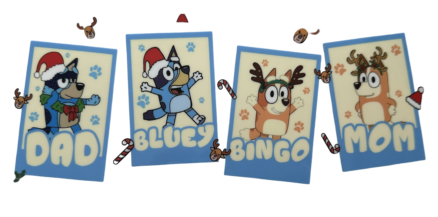 Bluey Family Christmas with Names