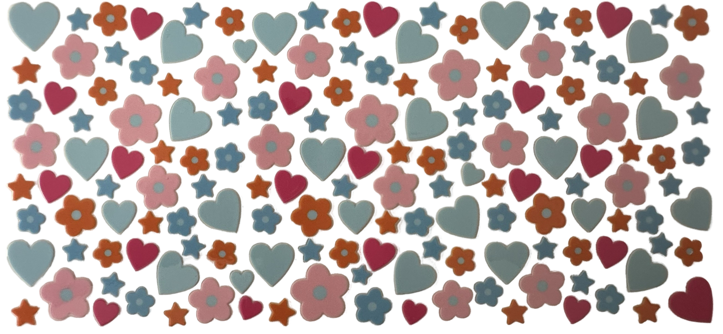 Flowers, Hearts & Stars